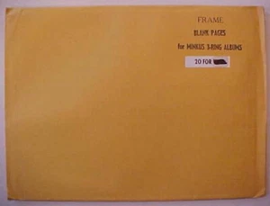 Minkus Blank Supplement Pages With Frame -- New Old Stock - Picture 1 of 1