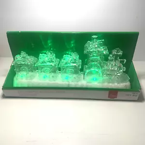 Musical White Christmas Train With Color Changing Led Lights Coral Of The Bells - Picture 1 of 6