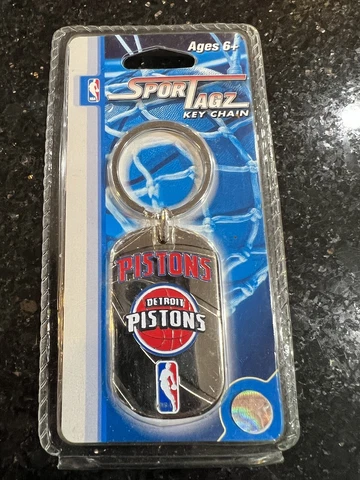 Detroit Pistons Metal NBA team logo dogtag keyring keychain foco Cover