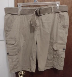 Iron Co Cargo Herrenshorts mit Gürtel 40 x 10 8 Taschen khaki Baumwollmischung neu mit Etikett! - Bild 1 von 4