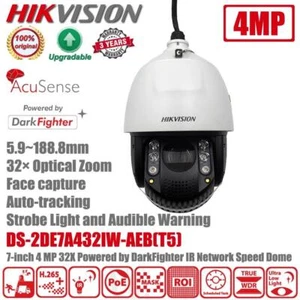 7" DS-2DE7A432IW-AEB 32X Zoom Poe Speed Dome WDR 4MP Security Camera - Picture 1 of 2