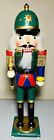 Vintage PIER 1 Imports 12” Nutcracker Wood Figurine Holiday Christmas Soldier ￼