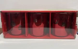 "Brand New" Kirkland's Red Ornament Votives Very Merry Set Of 3 3 "D x 3.2" Tall - Picture 1 of 4