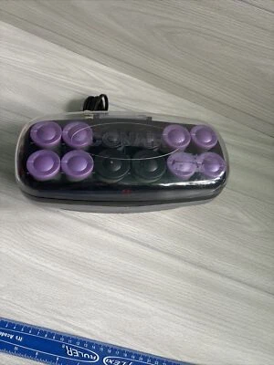 Conair ION Shine Hot Rollers Curlers Large Velvet Flocked Grey Purple No Clips - Image 1 of 4