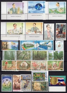 Thailand 1996-97 Auswahl von 25 Marken mit kompletten Sätzen sauber MNH OG - Bild 1 von 1