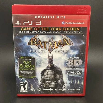 Batman Arkham Asylum Video Game PS3 - Sony PlayStation 3 Tested Works Read Desc. - Image 1 of 4