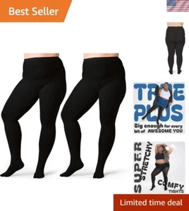 Stylish Plus Size Tights - Fully Opaque Nylons for Comfort and Elegance 1X-7X - Picture 1 of 8