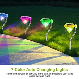 4Pack Solar LED Landscape Lights - Outdoor Garden Pathway Lighting, Waterproof - Picture 1 of 12