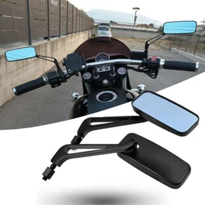 Espejos retrovisores negros rectangulares para Harley Road Glide Touring Road King - Imagen 1 de 11