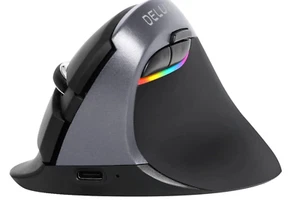 Wireless Vertical Mouse, Silent Small Ergonomic Mouse with BT 5.0 and USB Receiv - Picture 1 of 9