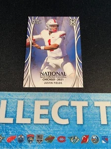 2021 NATIONAL VIP PROMO LEAF JUSTIN FIELDS ROOKIE CARD!! $1 SHIPPING!! - Picture 1 of 2