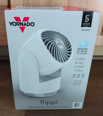 NEW Vornado Flippi Fan Model V10 White 3 Speed w/Oscillation *Fast Shipping!! - Image 1 of 4