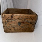 Vtg Frostie Old Fashion Root Beer Wooden Soda Crate Slotted Haverhill MA Vguc