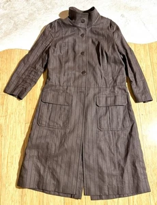 VALETTE Damen Hanf und Baumwolle Jacke braun Petites Größe Small vorne Knöpfe - Bild 1 von 3