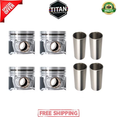 Land Range Rover 204DTD 2.0 180PS Einzel Turbo Verbesserte Kolben Futter Satz 4X Foto 1 de 4