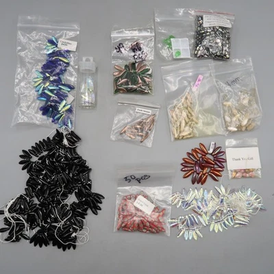 Lote de collares mezcla de cuentas de daga vidrio plástico hágalo usted mismo joyería artesanía Foto 1 de 4