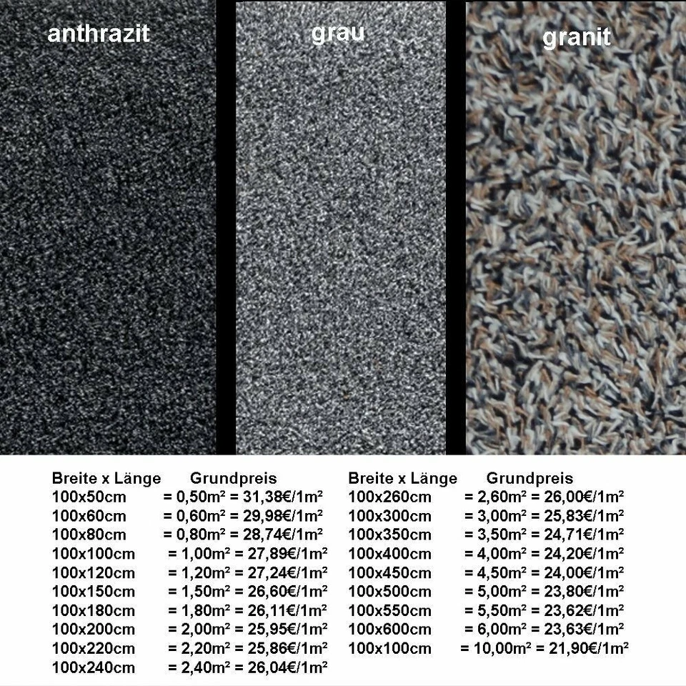 Schmutzfangmatte Fußmatte waschbar Bodenmatte Läufer 1m Breit - Bild 1 von 1