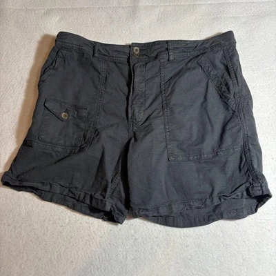 Pantalones Cortos Anthropologie The Wanderer Para Mujer 31 Gris Bolsillos Carga Mezcla de Lino Foto 1 de 4