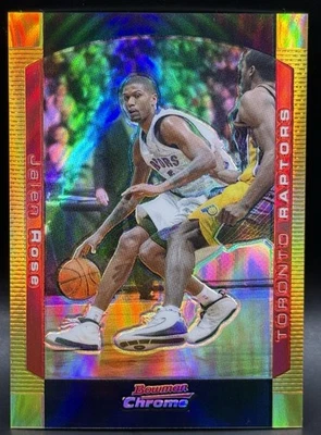 2004-05 Bowman Chrome GOLD Refractor Jalen Rose 13/50 NM #73 Pacers Raptors MICH - Image 1 of 4