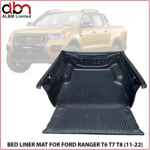 SCHWARZ PICKUP TRUCK BETTEINLAGE MATTE WANNE FÜR FORD RANGER T6 T7 T8 DOPPELKABINE 11-22 - Bild 1 von 9