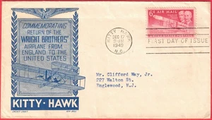 C45 Wright Bros. Cachet Craft (Boll) FDC-sold to benefit AFDCS Chapter 56 - Picture 1 of 1