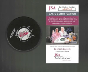 Axel Sandin-Pellikka Signed Detroit Red Wings Puck JSA COA - Picture 1 of 1