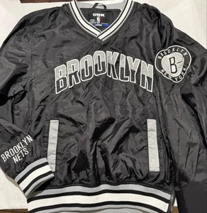 NBA Brooklyn Nets Men’s Size Large Satin Jacket  - Picture 1 of 7