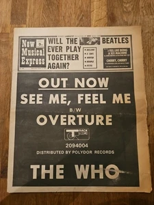 NME New Musical Express October 17th 1970 The Who See Me, Feel Me Cover - Picture 1 of 13