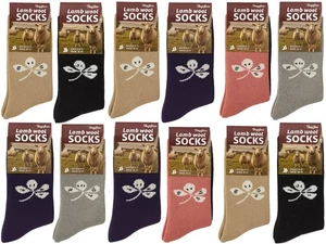 Women’s Lamb Wool Winter Socks – Warm Thick Soft Crew Socks 6/12 Pack Gift Set - Picture 1 of 6