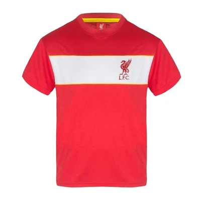 Liverpool FC Boys Contrast Striped Polyester T-Shirt (GF541) - Image 1 of 4