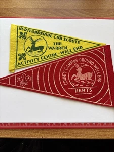 Two Scout Pennant Badges. Well End Hertfordshire. - Picture 1 of 2