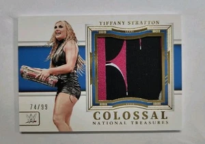 2024 Panini National Treasures WWE Colossal Patch Tiffany Stratton /99 - Picture 1 of 2