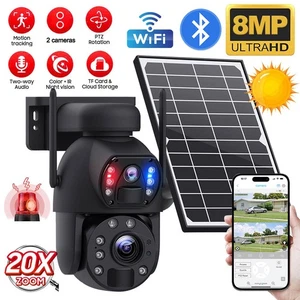 Zoom Wifi 4K PTZ Kamera 360° 20X Überwachungskamera Aussen Solar/Akku WLAN - Bild 1 von 25