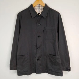 Burberry Black Label Shirts jacket Half coat Solid Simple Vintage Size M Gray - Picture 1 of 7