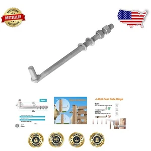 Versatile 11-Inch J-Bolt Chain Link Fence Hinges - Easy Install with Accessories - Picture 1 of 9