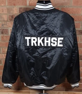 Trackhouse Racing Nascar Mens Size XL Starter Black Satin Snap Jacket - Picture 1 of 8