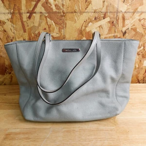 MICHAEL Michael Kors Gray Pebbled Leather Tote Handbag - Picture 1 of 9