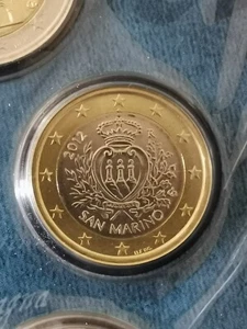 1 EURO 2012 SAINT MARIN SAN MARINO UNC & SCELLEE DU COFFRET / EUROS - Foto 1 di 2