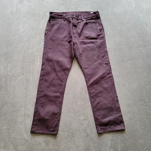 Jeans uomo Levi's 501 taglio dritto bottoni Fly W38 X L32 viola - Foto 1 di 13