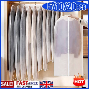 5/20x Clothing Cover Coat Suit Dress Protector Hanging Garment bag DustProof Bag - Picture 1 of 16