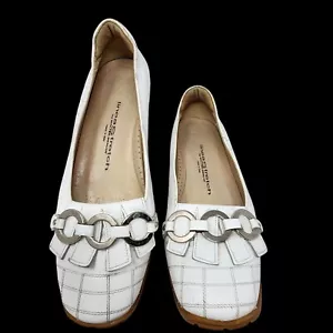Linea Stretch by Walter Genuin Damen 7,5 weiße Leder Golfschuhe mit Kette De - Bild 1 von 9