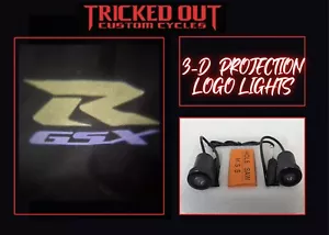 Suzuki GSXR projection LED logo light (YELLOW) shines image onto ground. - Bild 1 von 1