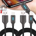 Auto Cut-Off Fast Charging Nylon Cable, 3ft Nylon Braided High Speed Micro USB