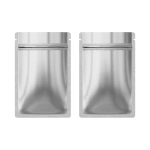 100/500/1000 Silver Mylar Foil Resealable Smell Proof Bags Food Pouch 3.3x5.1" - Picture 1 of 6