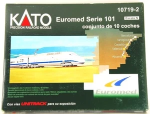 KATO N-Scale 10719-2 Euromed Serie 101 conjunto de 10 coches 10 coches Set Japón - Imagen 1 de 12