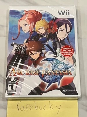 Arc Rise Fantasia First Print w/Film Cell (Nintendo Wii) NEW SEALED NM, RARE! - Image 1 of 3