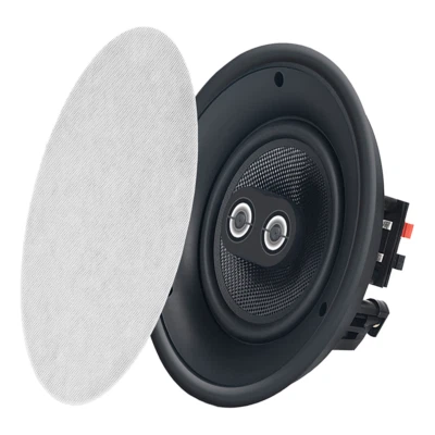OSD AUDIO 6.5" Trimless In-Ceiling Speaker 120W Stereo Dual .5" Titanium Tweeters (Single)