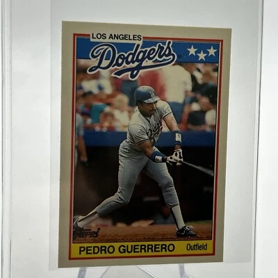 1988 Topps UK Minis TIFFANY Pedro Guerrero Baseball Card #28 Mint FREE SHIPPING - Image 1 of 3