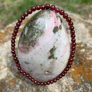 Granat Armband 4mm echt, schneller Versand USA! - Bild 1 von 3