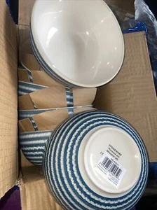 Steingut Müslischalen, 1 Set 15,5 cm, graublau John Lewis 2 Schüsseln - Bild 1 von 5